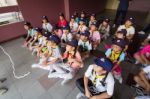 Student 9-10 Years Old, Scout Learn Usage Rope, Scout Camp Bangkok Thailand Stock Photo