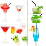 Cocktails Collage Stock Photo