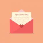 Happy Valentines Day Letter Stock Photo