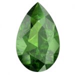 Peridot On White Background Stock Photo