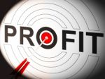 Profit Shows Lucrative Investment In Trading Market Stock Photo