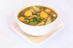 Thai Cuisine Hot Spicy Chicken  Soup Stock Photo