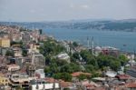 Istanbul, Turkey - May 24 : View Of Buildings Along The Bosphorus In Istanbul Turkey On May 24, 2018 Stock Photo