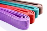 Karate Belts Stock Photo