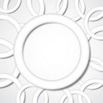 Abstract Blank Geometric Circle With Drop Shadow Background Stock Photo