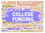 College Funding Represents Finance Fundraising And Educated Stock Photo