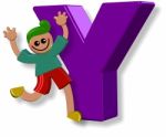 Letter Y Boy Stock Photo