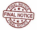 Final Notice Stamp Stock Photo