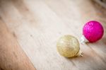 Christmas Decoration With Festive On Dark Wooden Background In V Stock Photo