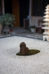 Rock Lantern In Zen Garden Stock Photo