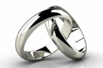 Silver Wedding Ring Stock Photo