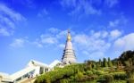 Pagoda At Inthanon Mountain Stock Photo