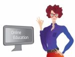 Online Education Stock Photo