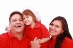 Happy Family In Christmas Stock Photo