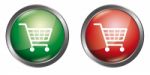 Shopping Cart Buttons Stock Photo