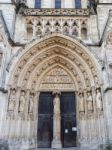 Entrance Arch Of The Cathedral Of St Andrew In Bordeaux Stock Photo