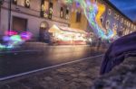 Blurred Effect Of Festivity Of Luminara Stock Photo