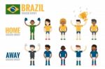 Brazil Soccer Team Stock Photo