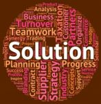 Solution Word Represents Succeed Solving And Successful Stock Photo