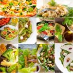 Healthy And Tasty Italian Food Collage Stock Photo