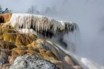 Mammoth Hot Springs Stock Photo