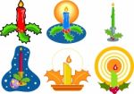 Christmas Candles Stock Photo