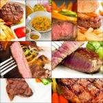 Beef Dishes Collage Stock Photo