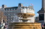 Fountain In Trafalgar Square Stock Photo