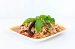 Hot Spicy Thai Cuisine Minced Pork Salad Stock Photo