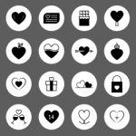 Valentine Icon Set  Illustration Stock Photo