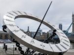 Sun Dial Near Tower Bridge In London Stock Photo