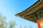 Roof Of Gyeongbokgung Palace In Seoul, Korea Stock Photo