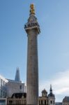 Monument To The Great Fire Of London Stock Photo