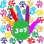 Kids Joy Means Watercolor Positive And Colors Stock Photo