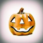 Halloween Pumpkin, Funny Jack O'lantern On White Background Stock Photo