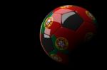 Portugal Soccer Ball Isolated White Background Stock Photo