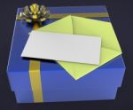 Gift Tag Represents Blank Space And Box Stock Photo