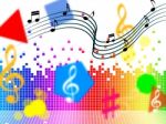 Music Background Shows Piece Melody Or Tune
 Stock Photo