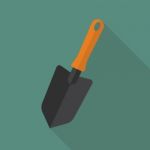 Trowel Flat Icon Stock Photo