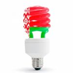 Flag Of Belarus On Bulb Stock Photo