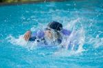 Swimming Kid Stock Photo