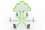 Cloud Computing Devices Stock Photo