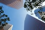 Financial District Of Los Angeles Stock Photo