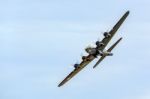 Memphis Belle Boeing B 17 Bomber Flying Over Shoreham Airfield Stock Photo