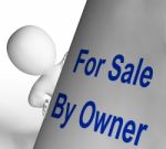 For Sale By Owner Sign Means Listing And Selling Stock Photo