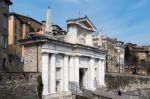 Entrance Arch To Citta Alta Bergamo Stock Photo