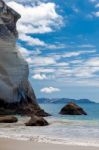 Cathedral Cove Beach Near Hahei In New Zealand Stock Photo