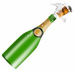 Champagne Bottle Open Lid Stock Photo