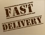 Fast Delivery Means High Speed And Action Stock Photo