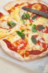 Italian Pizza Margherita Stock Photo